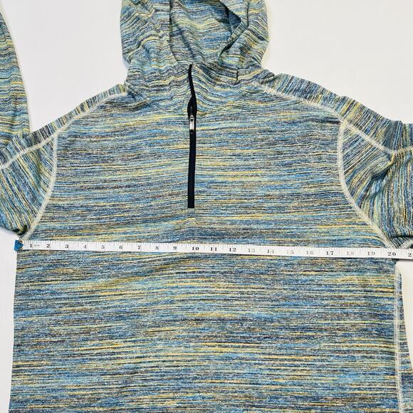Lululemon Mens Surge Warm Sweatshirt Medium Blue Space Dye Camo Alberta Lake - Picture 9 of 11